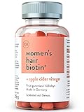 Biotin hochdosiert (108 Tage Kur) | Gummibärchen mit 120.000μg Apfelessig, Zink + Vitamin D3, B6, B12, E | Haarvitamine für Frauen Haarwuchs, Womens Hair Biotin (108 Stück)