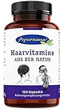 Ayursana | Haarvitamine | Aus der Natur | Für Frauen und Männer | Haarkur für 2 Monate | 120 vegane Kapseln