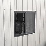 Aluminium-Hausfenster, Ersatz mit rostbeständigem Schiebefenster und Sichtschutzwänden, individuelle Größe (60 x 50 cm)