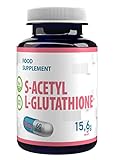 S-Acetyl L-Glutathione 100mg 60 Vegan Kapseln, LABORGEPRÜFT von AGROLAB DEUTSCHLAND, Hochdosiert, Nicht GVO
