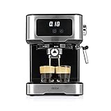 BEEM ESPRESSO-SELECT-TOUCH Espresso-Siebträgermaschine - 15 bar | Touch-Display | Edelstahl | Milchaufschäumer | Cappuccino | Espressomaschine