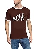 Coole-Fun-T-Shirts Herren T-Shirt Robot Evolution Big Bang Theory!, braun, XL, 10846