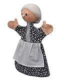 Handpuppe Märchenfigur Oma 34 cm, Ideal für Puppentheatre und Rollenspiele, für Kinder Baby Jungen Mädchen