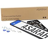 ASARAH Kennzeichenhalter rahmenlos, ohne lästige Werbung, einfache Installation - deutsche Kennzeichen, 520x110mm - 1er Set