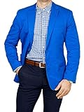 bonprix Herren Sakko untersetzt Comfort Fit Baumwoll Übergröße Blazer Zweiknopf Jackett Anzug Langgröße bequem Spezialgröße, Größe 27, lichtblau