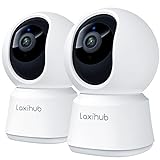 Hundekamera mit App Laxihub Überwachungskamera WLAN Innen Kamera 2,4 GHz Haustier Kamera 1080P HD Nachtsicht Innenkamera 2-Wege-Audio IP Kamera Pet Security Camera Bewegungs- & Geräuscherkennung Alexa