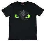 DreamWorks Dragons Kinder T-Shirt Ohnezahn Toothless (140-146, schwarz)
