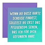 Central 23 - Lustige Geburtstagskarte – SOLLTEST DU ERST DAS PFLEGEHEIM SEHEN - Humorvolle Glückwunschkarte zum Geburtstag für Männer Frauen Ihn Sie - Mit witzigen Aufkleb