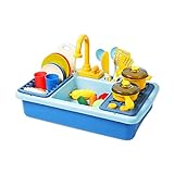 QIANG Küchenspielzeug Set Happy Little Chef, der vorgibt, mit Spielzeug zu Spielen, Küchensatz, Spielzeugküche Zubehör Lernen (Color : Blue)