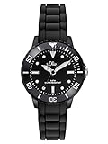 s.Oliver Time Unisex Quarz Uhr mit Silikon Armband, Größe XS für Kinder- bzw. Damen, schwarz