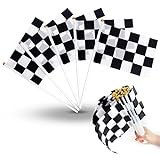 30 Stück Zielflagge Karierte Flagge Checkered Flag Motorsport Flagge Rennflagge Racing Banner für Rennen Thema Geburtstag Party Dekoration 21 *14cm