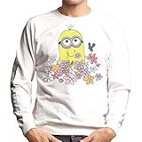 Despicable Me Minion Enjoying Flowers Men's Sweatshirt