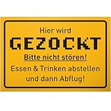DankeDir! Hier wird gezockt Schild - Partydeko Zocker Geschenkidee Deko Spielzimmer Schüler Türschild Zimmer Party - Teenager Geschenk Gamer Geburtstagsgeschenk Dekoration Jug