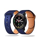 HYKEJJ Lederarmband für Xiaomi Mi Watch Armband, Leder Ersatzarmband, 22mm Mehrfache Farben Slim Leather Ersatzband Kompatibel mit Armband Xiaomi Mi Watch (E)