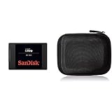SanDisk Ultra 3D SSD interne Festplatte 2 TB (SSD intern 2,5 Zoll, stoßbeständig, 3D NAND-Technologie, n-Cache 2.0-Technologie, 560 MB/s) Schwarz & Amazon Basics Festplattentasche, schwarz