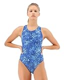 TYR Damen Nebulous Maxfit Swimsuit Einteiliger Badeanzug, blau, 38