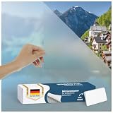 Blumtal Fensterfolie 60x200 cm blickdicht & statisch haftend mit Rakel - zuschneidbare Sichtschutzfolie Fenster + UV-Schutz - Milchglasfolie selbstklebend Fenster - Sichtschutz Fenster im Frosted-Look