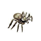 FABBOF Antik Kupfer Spinnenfiguren Miniaturen Desktop Ornament Dekorationen Handwerk Simulation Tier Tee Haustier Sammlung Wohnkulturen (Color : Spider Figurines)