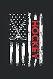 Hockey: Eishockeyspieler mit amerikanischer Flagge USA 4. Juli Notizbuch DIN A5 120 Seiten für Notizen Zeichnungen Formeln | Organizer Schreibheft Planer Tagebuch