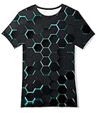 AIDEAONE Kinder Jungen T-Shirts Sommer Tops 3D T-Shirt 6-8 Jahre (S)