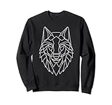 Wolf Tiermotiv Kunst Raubtier Wolfsmotiv Tiergesicht Wolfs Sweatshirt