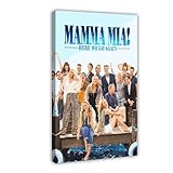 Mamma Mia Vintage-Film-Poster (13), Leinwand-Poster, Wandkunst, Dekor, Bild, Gemälde für Wohnzimmer, Schlafzimmer, Dekoration, Rahmen-Stil, 30 x 45 cm