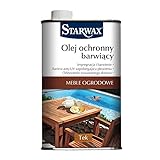 Farbschutzöl STARWAX 43143 500ML TEK Gartenmöbel nährt und färbt auf Teakfarbe Möbel aus exotischen und europäischen Holz