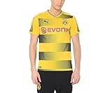 PUMA Erwachsene BVB Home Replica with Sponsor Logo Shirt, Cyber Yellow Black, M