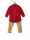 Kidling Kurta-Pyjama-Set für Jungen, Ethno-Stil, Baumwolle, Braun (K-3003-$P), rot, 86-92