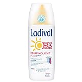 Ladival Empfindliche Haut Plus Sonnenschutz Spray LSF 50+ - Parfümfreies Sonnenspray ohne Farb- und Konservierungsstoffe - wasserfest, 150 ml