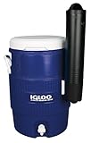 IGLOO 5 Gallon Seat Top Getränkebehälter mit Becherhalter und Zapfhahn, 18.9 Liter, Orange, 42026, Blau, 18,9 L