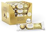 Ferrero Rocher - Thekendisplay mit 16 Packungen á 4 Einzelpralinen, Nuss-Pralinen aus knuspriger Waffel, zarter Milchschokolade und feiner Haselnusscreme -Füllung