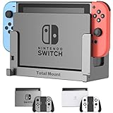 TotalMount Wandhalterung für Nintendo Switch / Switch OLED Konsole mit Hitze Management und Sicherheits-Klip Schwarz