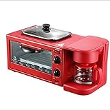 9L Electric Ofen, Mini Small Home Toaster Home Multifunktionale Drei-in-Eins-automatisches Frühstück-Kaffeemaschine Air Fryer (Farbe: rot Größe: Set Mahlzeit 4) (Farbe: rot Größe: Set Mahlzeit 1) shiy