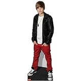 Star Cutouts Ltd Justin Bieber Pappaufsteller Lederjacke, 169 cm, lebensgroß