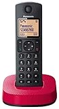 Panasonic KX-TGC310 Schnurlostelefon (LCD, Anruf-Erkennung, Gesprächszeit 16 h, Ortung, 50 Nummern, Anrufsperre, ECO-Modus, Geräuschreduzierung), Rot