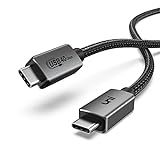 uni Zertifiziert USB 4 Kabel für Thunderbolt 4/3, 8K HDR Video Dispaly/40Gbps Datenübertragung/100W PD Aufladung, USB C auf USB C Kabel für Macbook,iPad,iMac,Studio Dispaly,SSD,eGpu,Dock usw.-0.9m