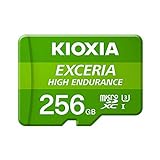 Kioxia 256GB microSD Exceria High Endurance Flash-Speicherkarte U3 V30 C10 A1 Lesegeschwindigkeit 100MB/s Schreibgeschwindigkeit 85MB/s LMHE1G256GG2
