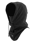 SpetngSake Schalmütze Damen Schwarz,Kapuzenschal Warmen Skimaske,Schalmütze Multifunktionale Skimaske Winddichte,Schal mit Kapuze Warm,Kapuzenschal mit Kordelzug für Jungen Mädchen Outdoor Sp