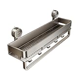 Riaisttd Badezimmer-Dusch-Organizer, Kapazität Wandregal 5 Haken, platzsparende Duschregale, Größe 30 x 12 x 12 cm, ideal für Bad und Küche, Lagergewicht 648 g, Material ABS