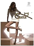 Gatta Claudia 20den - klassisch elegante Feinstrumpfhose - matt mit verstärktem Miederteil aus Lycra - Größe 4-L - Daino-Beige