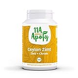 11A-Apofy | Ceylon-Zimt Zink + Chrom | 1.500 mg Zimt pro Tagesdosis | ohne Magnesiumstearate | 100 Kapseln