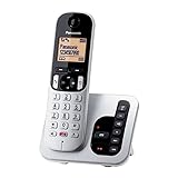 Panasonic KX-TGC260JTS Digitales schnurloses Telefon mit Telefonsekretariat, Freisprecheinrichtung, helles Display und unbeabsichtigte Anrufsperre