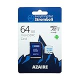 Everything But Stromboli Azaire/Trekshot Micro Speicherkarte für Samsung Galaxy Phone, funktioniert mit A10s, A30s, A20s, A71, A01, A11, UHS-1, SD-Karten-Set mit 1 MicroSD-Kartenleser 64 GB Weiß 64GB