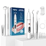 Ultraschallreinigungsgerät zähne, Zahnreinigung Set, kajkey®, Zahnreinigungsset für Pflege von Zahn zuhause, 4 austauschbare Reinigungsköpfe, 3 Modus Intensität, USB -Wiederaufladbar