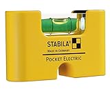 STABILA 17775 Wasserwaage Pocket Electric, 7 cm, mit Seltenerd-Magnetsystem, Gelb