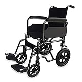 Mobiclinic, S230 Sevilla, Premium Rollstuhl, Europäische Marke, Faltrollstuhl aus Stahl, für ältere und behinderte Menschen, selbstfahren, Abnehmbare Fußstützen Und Armlehnen, Sitzbreite 43cm