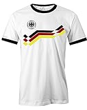 Deutschland Retro 90 - WM 2018 - Herren - T-Shirt in Weiss Gr. L