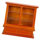 BESTonZON Puppenhaus-kuchenschrank Miniatur-kuchenvitrine Mini-Ornament Puppenhaus Mini Vitrine Mini-ladenschrank Mini- -miniaturständer Mini-küchendekoration Mini-hausschrank Hö