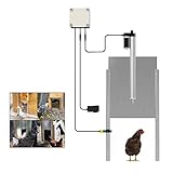 RYUNQ Automatische Hühnerklappe Hühnertür mit Putter, Große Türöffner Hühnerstall mit Zeitschaltuhr & Infrarot-Sensor, Automatische Hühnerschutztür, Leicht zu Bedienen, Türgröße: 11,8x11,8 Zoll